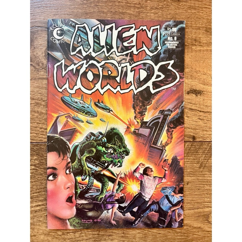 Vtg 1984 Alien Worlds No.8 Eclipse Comic Book Sci Fi Fantasy in Color